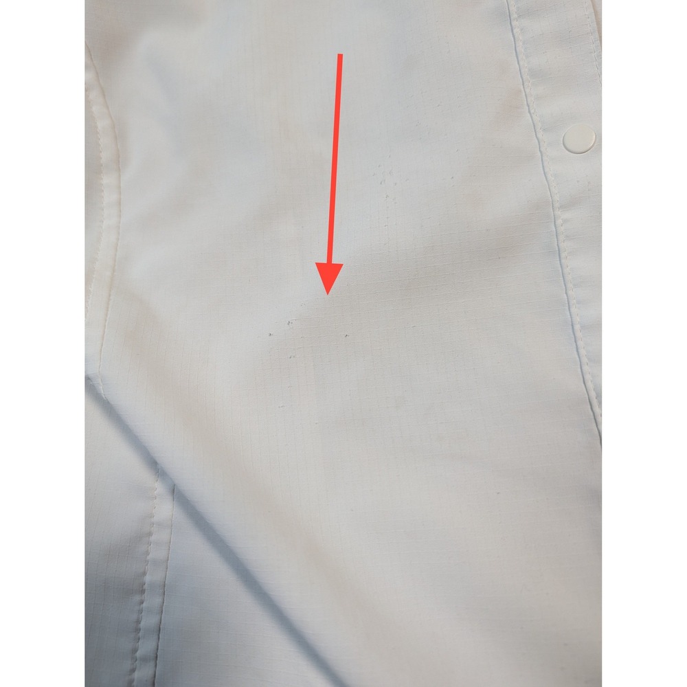 Patagonia Women Long Sleeve Snap Front Fishing Hiking Shirt 10 White Ripstop - Picture 5 of 11
